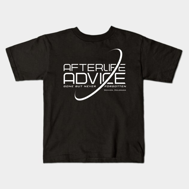 Afterlife Advice Kids T-Shirt by MindsparkCreative